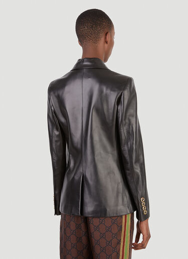 Gucci Leather Blazer Black guc0245045