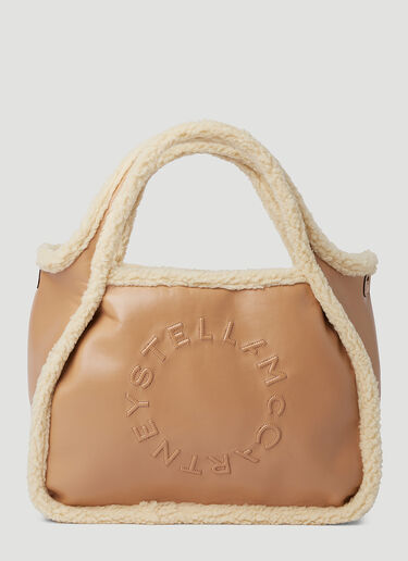Stella McCartney Embossed Logo Tote Bag Beige stm0250033
