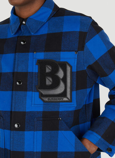 Burberry Check Logo Patch Shirt Black bur0147010