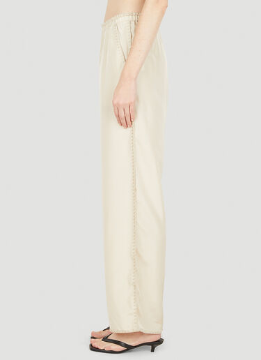 TOTEME Embroidered Pants Cream tot0251026