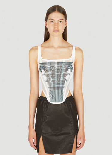 Dion Lee Column Corset Top White dle0249003