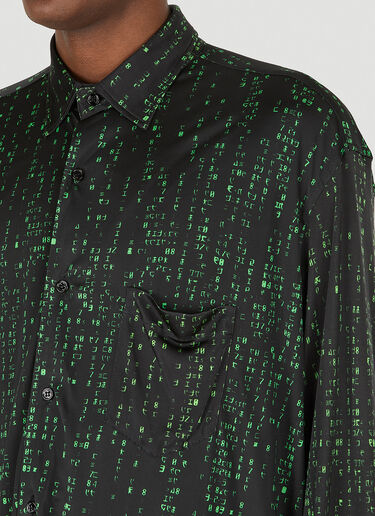 VETEMENTS Green Code Jersey Shirt Green vet0147002