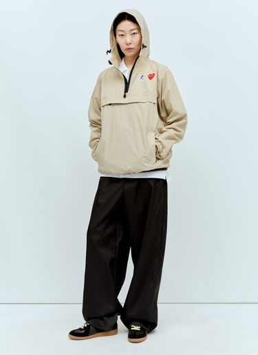 Comme Des Garçons PLAY x K-WAY Windbreaker Jacket Beige cpl0356014