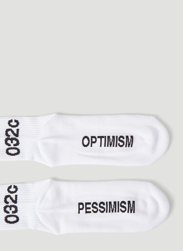 032C Optimism Pessimism Socks  White cee0146018