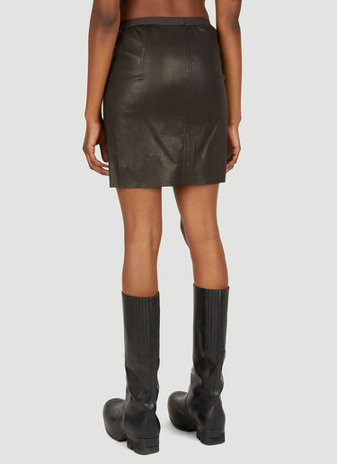 Coated Mini Skirt Rick Owens Coated Mini Skirt Black ric0249012