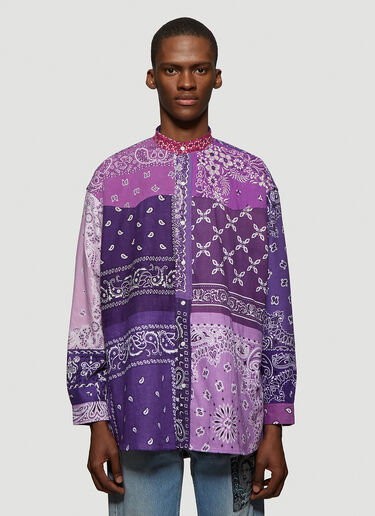 Vintage Bandana Patchwork Shirt Children Of The Discordance Vintage Bandana Patchwork Shirt Purple cod0136003