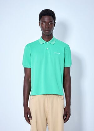 Miu Miu Cotton Piqué Polo Shirt Green miu0165005