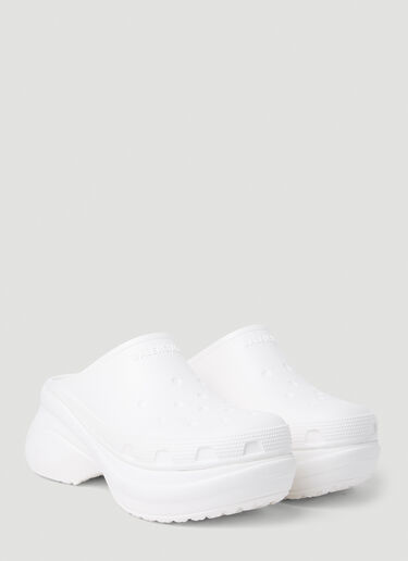 Balenciaga Crocs Platform Mules White bal0252070