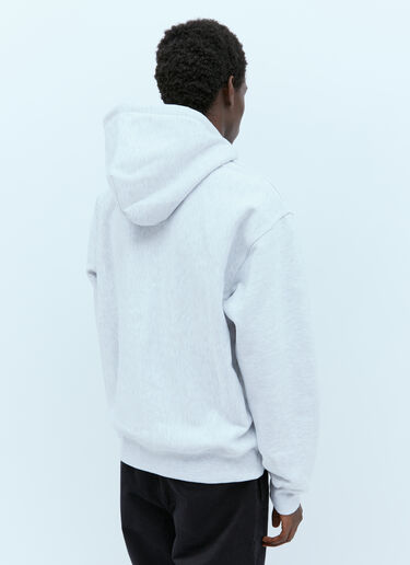 Stüssy Stock Logo Applique Hooded Sweatshirt Light Grey sts0152079