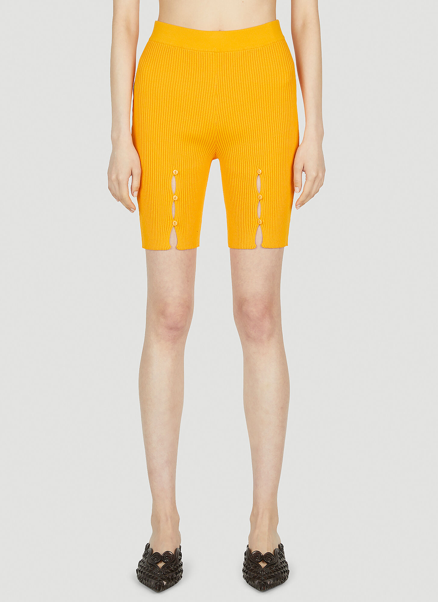 Ester Manas Knit Biker Shorts Female Orange