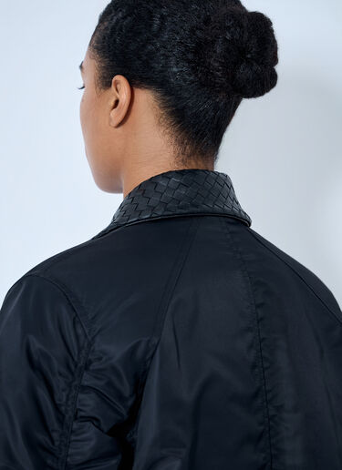 LN-CC® - Bottega Veneta: Quilted Collar Bomber Jacket - Black Bottega Veneta Quilted Collar Bomber Jacket Black bov0264047