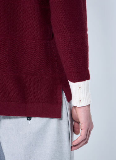 Thom Browne Four-Bar Rugby Knit Sweater Red thb0158005