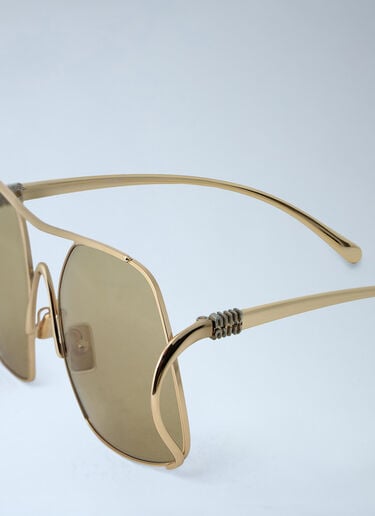 Geometric Aviator Sunglasses Miu Miu Geometric Aviator Sunglasses Gold lmu0262002
