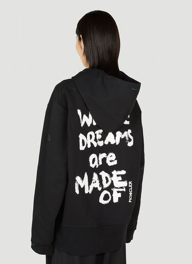 Moncler x Alicia Keys Graphic Print Hooded Sweatshirt Black mak0251012