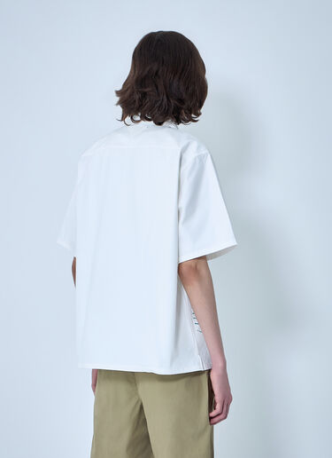 Prada Wave-Print Oversized Shirt Green pra0164019