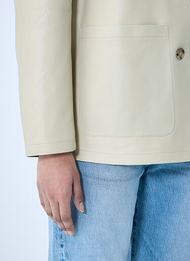 TOTEME Clean Leather Blazer Cream tot0260029