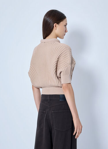 Sportmax Ribbed Knit Sweater Beige spx0265021