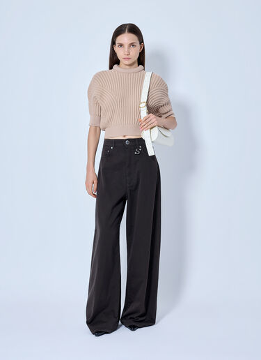 LN-CC® - Sportmax: Wide-Leg Trousers - Brown Sportmax Wide-Leg Trousers Brown spx0265034