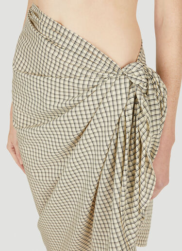 Ziah Bijou Check Sarong Beige zia0251010