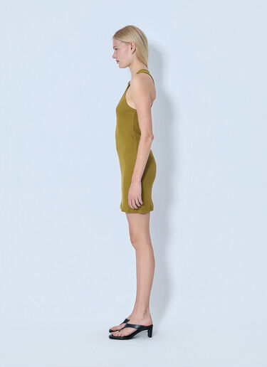 Jean Paul Gaultier Cotton Ribbed Short Dress Yellow jpg0264008