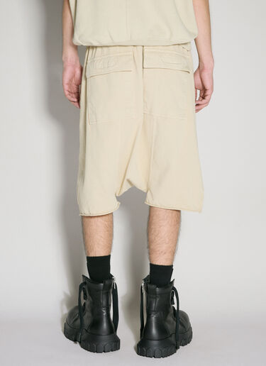 Rick Owens DRKSHDW Drawstring Pods Bermuda Shorts Beige drk0156008