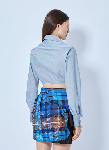 LN-CC® - Vivienne Westwood: Cropped Drunken Shirt - Blue Vivienne Westwood Cropped Drunken Shirt Blue vvw0266005