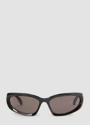 Balenciaga Swift Oval Sunglasses Black bcs0153001