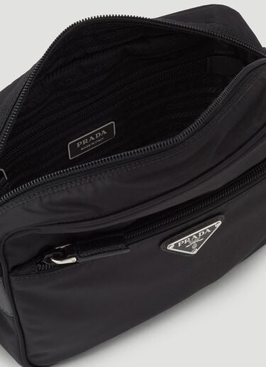 Re-Nylon and Saffiano Leather Shoulder Bag Prada Re-Nylon and Saffiano Leather Shoulder Bag Black pra0248030