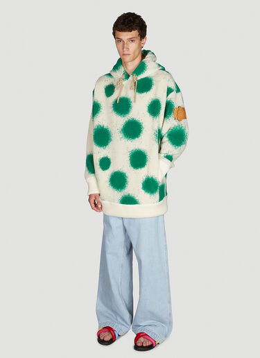 Moncler x JW Anderson Abstract Motif Oversized Hooded Sweatshirt Green mjw0349004