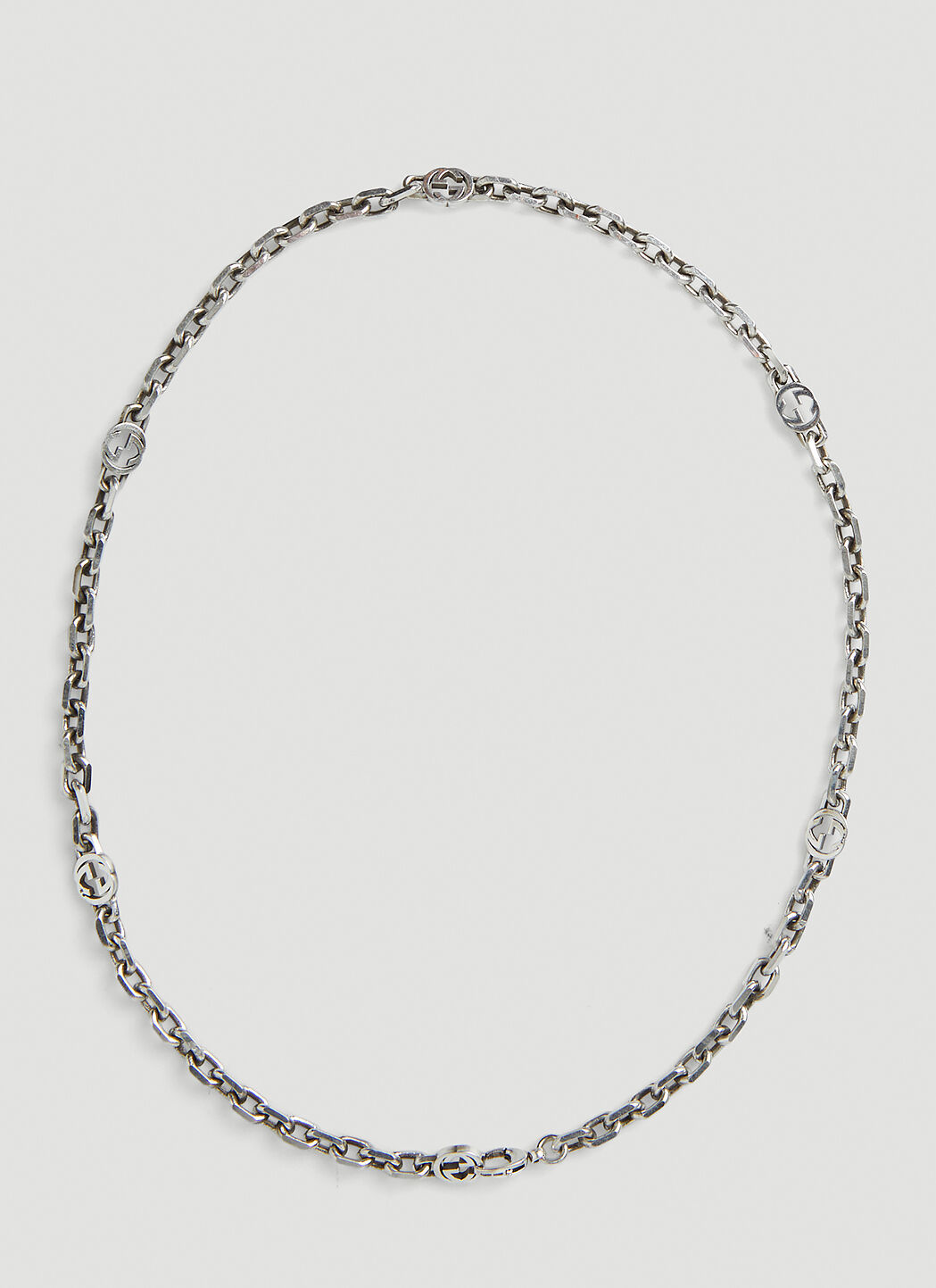 Interlocking g necklace in new arrivals silver
