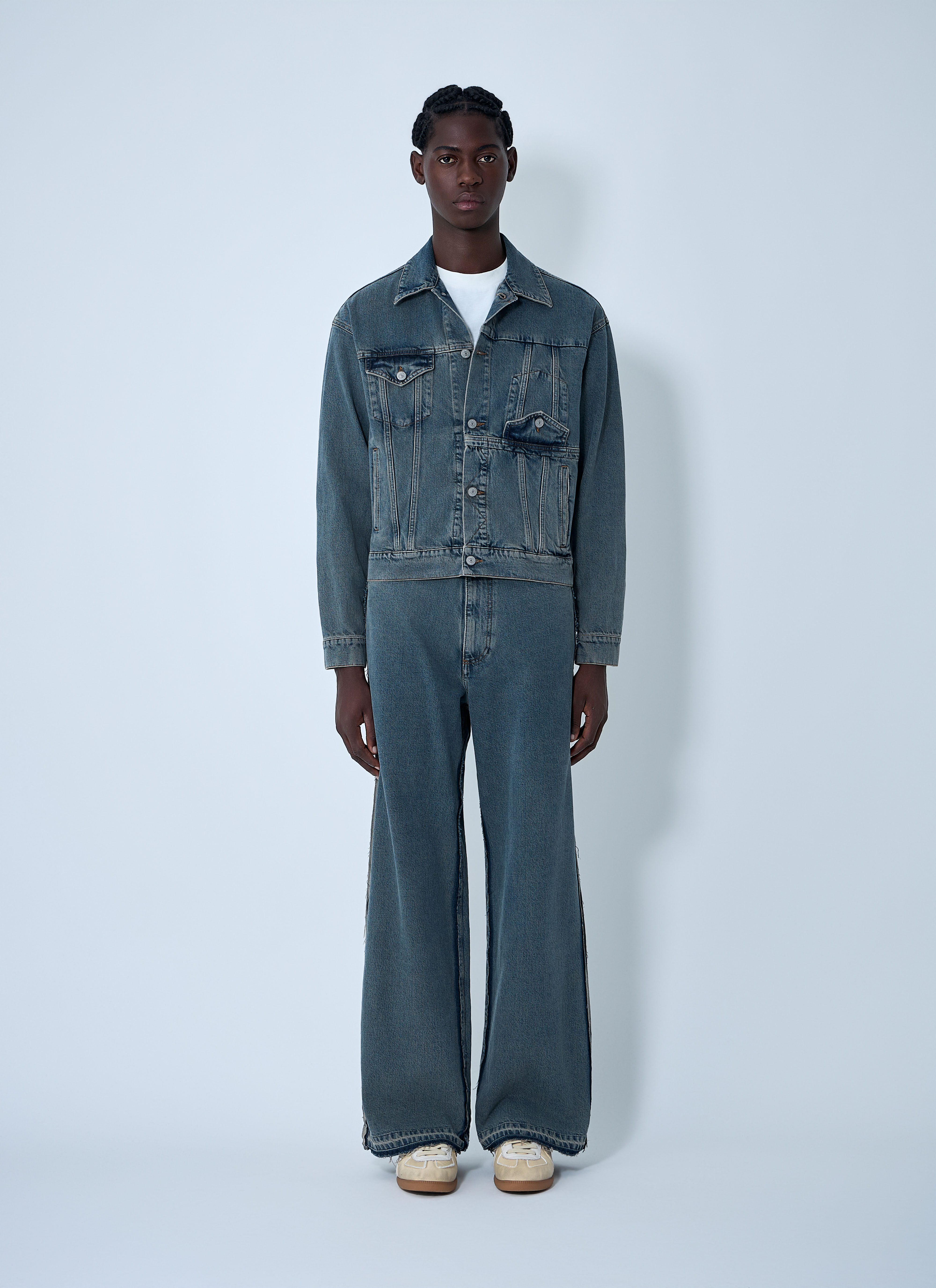 MM6 Maison Margiela Men's' Denim Jacket in Light Grey | LN-CC®
