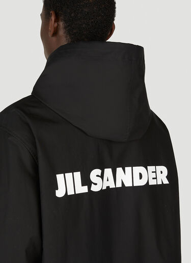 Jil Sander Logo Parka Coat Black jil0151034