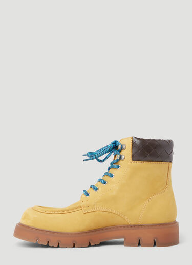 Bottega Veneta Haddock Lace-Up Ankle Boots Beige bov0154014
