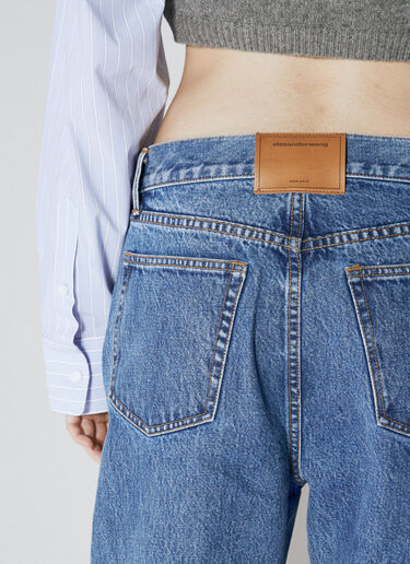 Alexander Wang Crystal Embellished Jeans Blue awg0253024