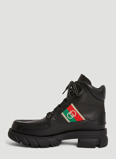 Gucci Lace-Up Boots Black guc0145064