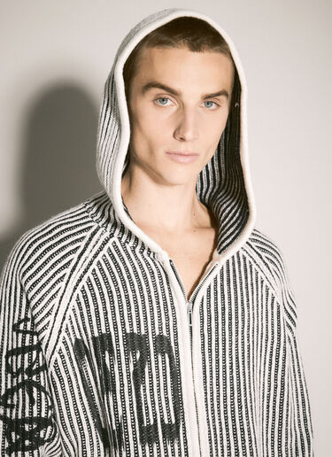 032c Crusader Knitted Hooded Cardigan Grey cee0158022