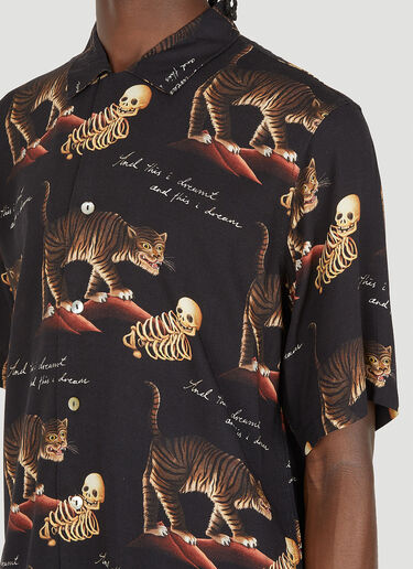 Abstract Motif Short Sleeve Shirt Endless Joy Abstract Motif Short Sleeve Shirt Black enj0148005