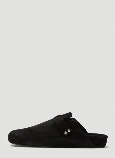 Isabel Marant Mirvinh Shearling Mules Black isb0149016