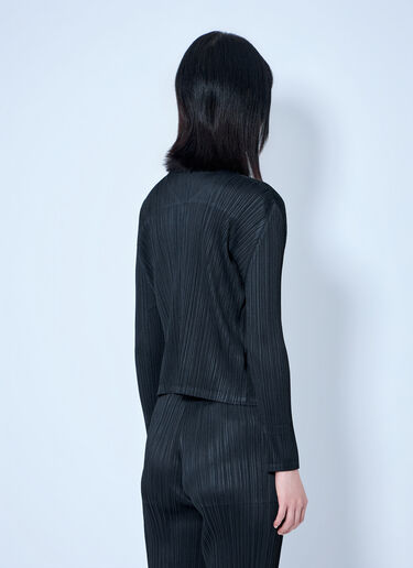 Pleats Please Issey Miyake Pleated Wrap Top Black plp0264013