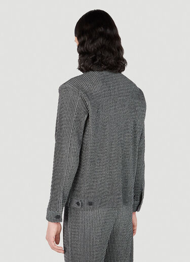 Homme Plissé Issey Miyake Zipper Chain Jacket Grey hmp0151009