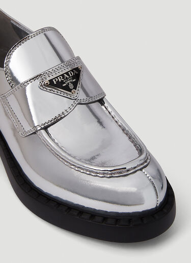 Prada Mirrored 便士乐福鞋 银色 pra0251014