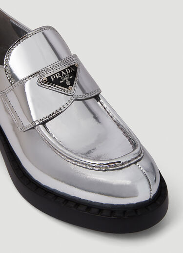 Prada Mirrored Loafers Silver pra0251014