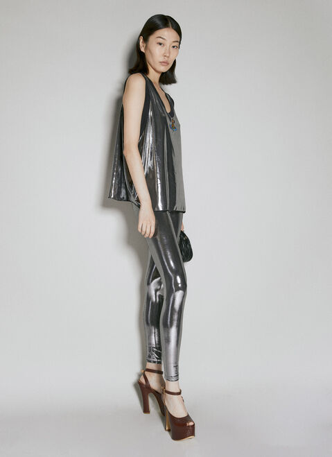 Mugler Metallic Leggings Pink mug0254012