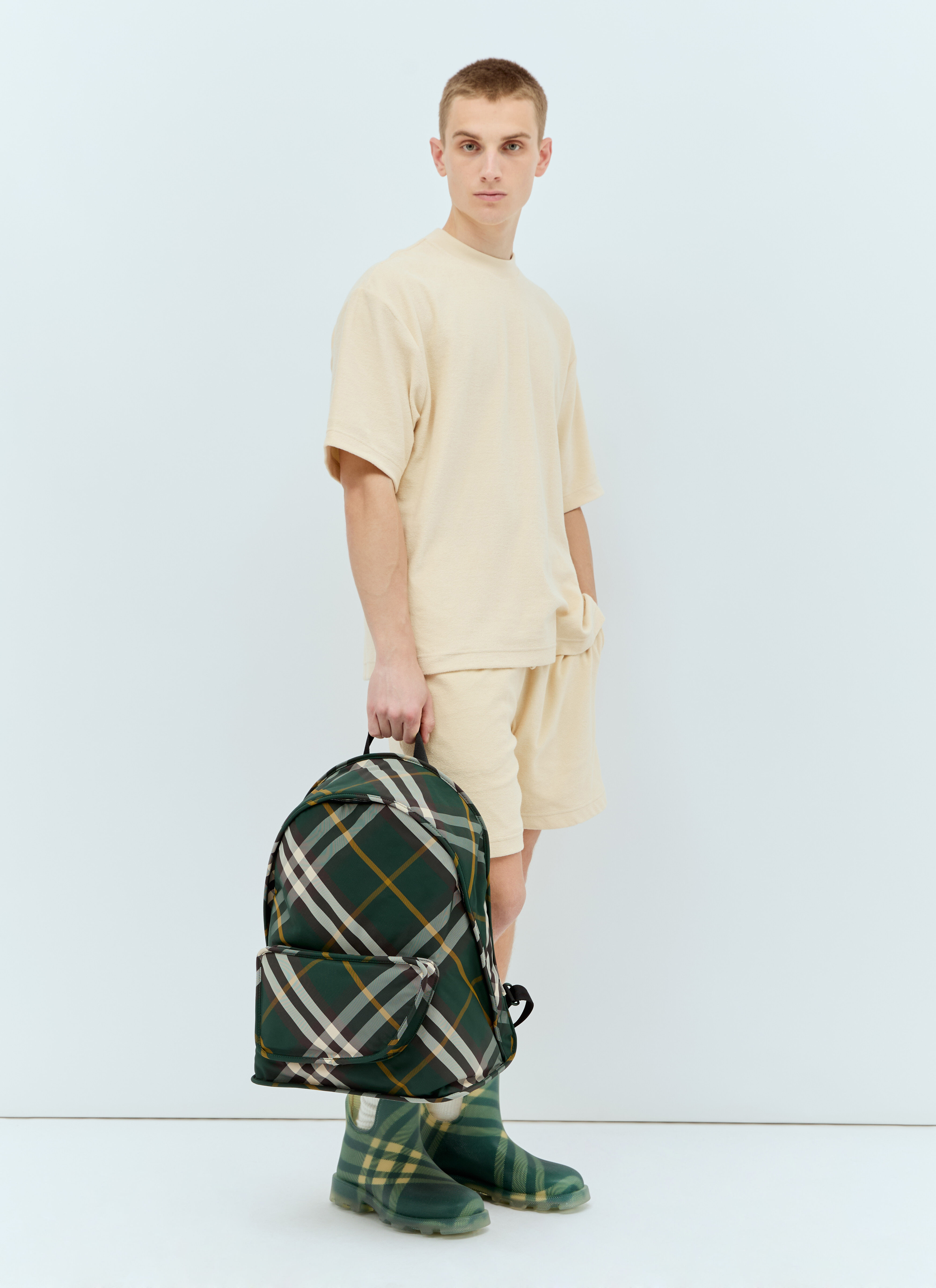 Burberry Men s Shield Backpack in Green LN CC