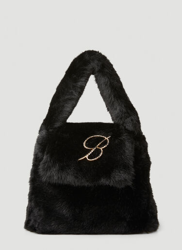Crystal B Faux Fur Handbag Blumarine Crystal B Faux Fur Handbag Black blm0252014
