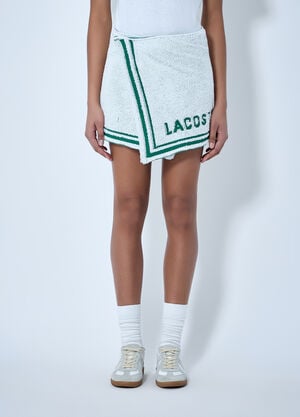 Lacoste Runway Bouclé Knit Mini Skirt White lac0264004