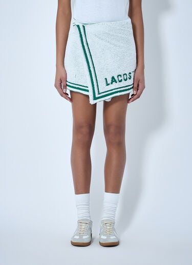 Lacoste Runway Bouclé Knit Mini Skirt White lac0264004