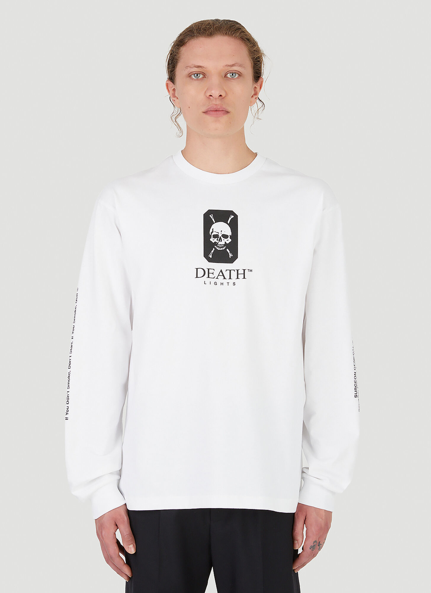 Death Cigarettes Death Sweatshirt In White