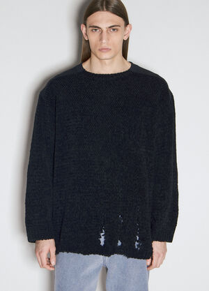 UNDERCOVER Distressed Wool Knit Sweater Black und0154006