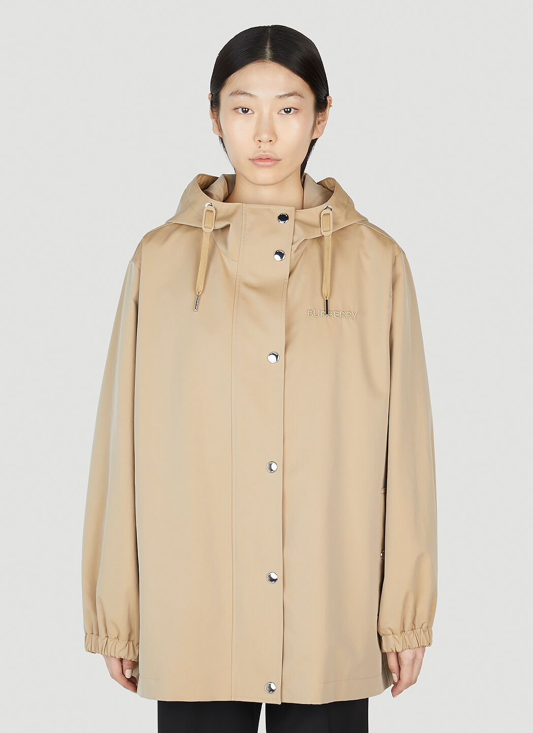 Burberry hooded jacket women's sales